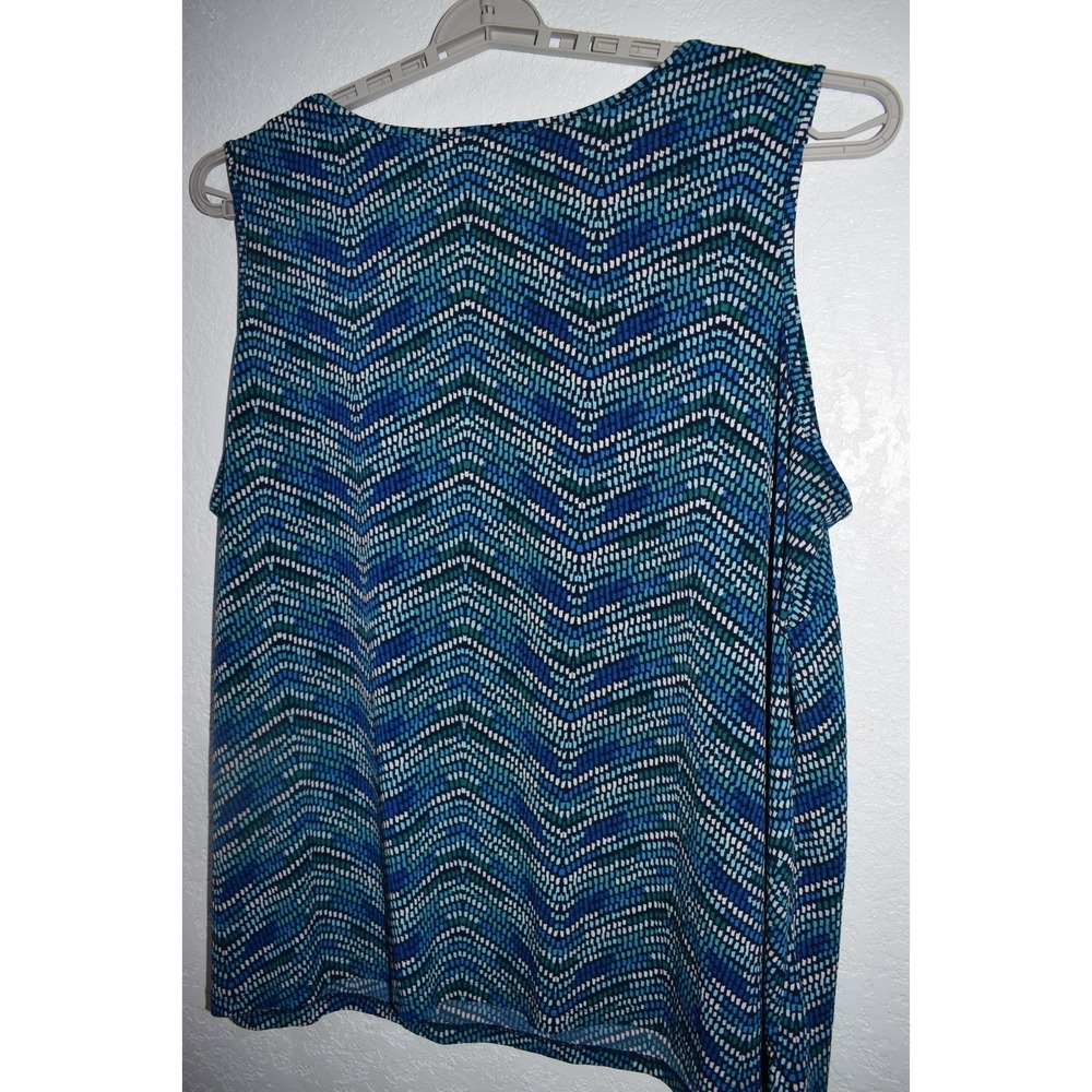 Catherines 3X Sleeveless Stretch Top Lightweigth Geo Print Artsy Breezy Comfy - Picture 13 of 16